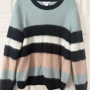Design History Women's Striped Sweater - navy , White, pink , Blue